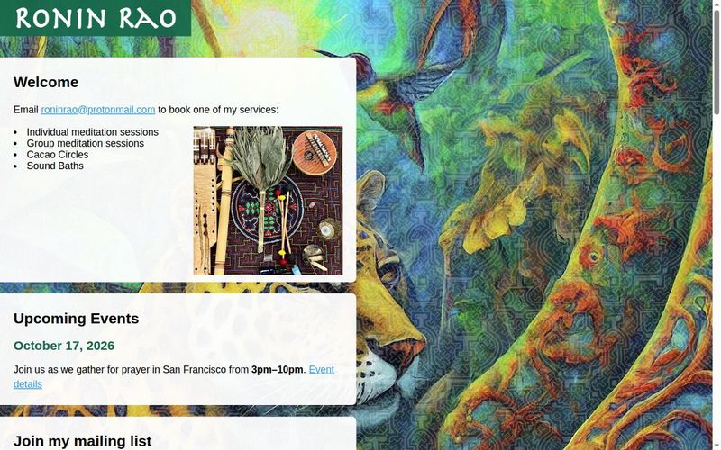 Preview of the Ronin Rao website